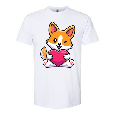 Valentines Day Funny Gift For Corgi Dog Lovers Gift Softstyle CVC T-Shirt