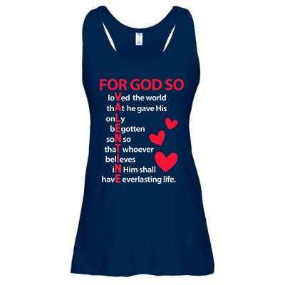 Valentine's Day For God So Loved The World Valentine Ladies Essential Flowy Tank