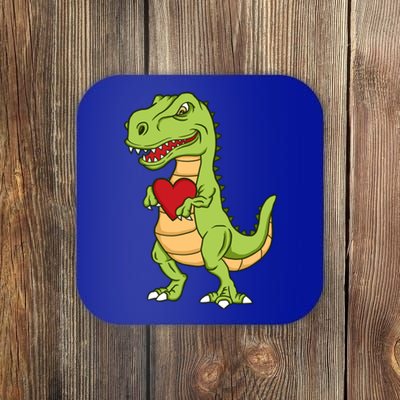 Valentines Day Funny Dinosaur Love Heart Gift Coaster