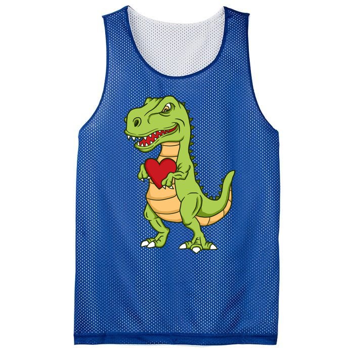 Valentines Day Funny Dinosaur Love Heart Gift Mesh Reversible Basketball Jersey Tank