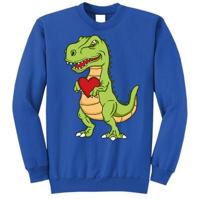 Valentines Day Funny Dinosaur Love Heart Gift Tall Sweatshirt