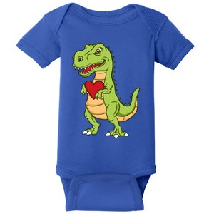 Valentines Day Funny Dinosaur Love Heart Gift Baby Bodysuit