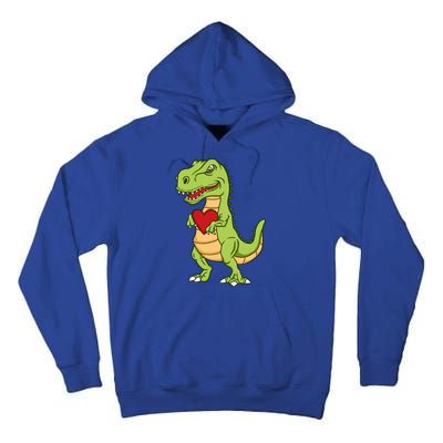 Valentines Day Funny Dinosaur Love Heart Gift Tall Hoodie