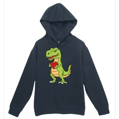 Valentines Day Funny Dinosaur Love Heart Gift Urban Pullover Hoodie