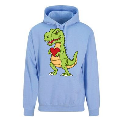 Valentines Day Funny Dinosaur Love Heart Gift Unisex Surf Hoodie