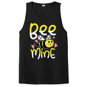 Valentine's Day Funny Gift Bee Mine Funny Gift Pun Honey Couple Rotic Funny Gift PosiCharge Competitor Tank