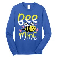 Valentine's Day Funny Gift Bee Mine Funny Gift Pun Honey Couple Rotic Funny Gift Long Sleeve Shirt