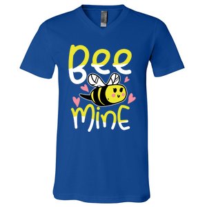 Valentine's Day Funny Gift Bee Mine Funny Gift Pun Honey Couple Rotic Funny Gift V-Neck T-Shirt