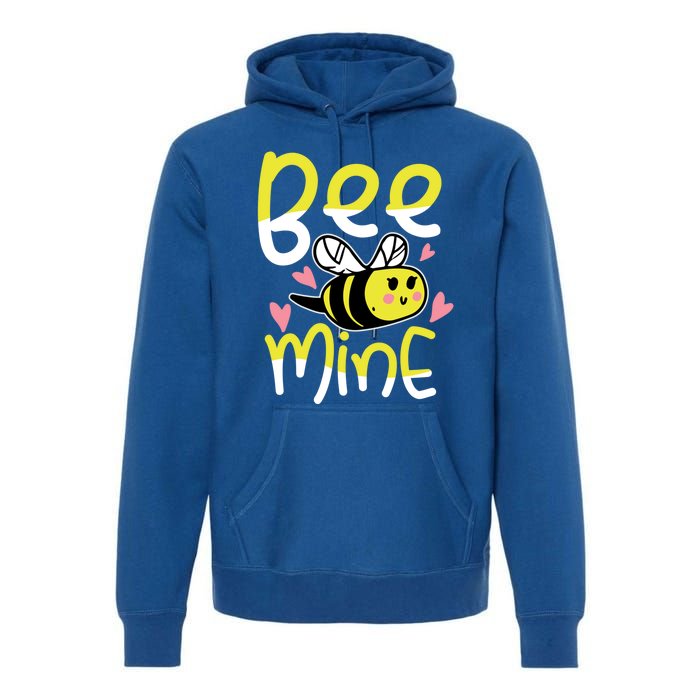 Valentine's Day Funny Gift Bee Mine Funny Gift Pun Honey Couple Rotic Funny Gift Premium Hoodie