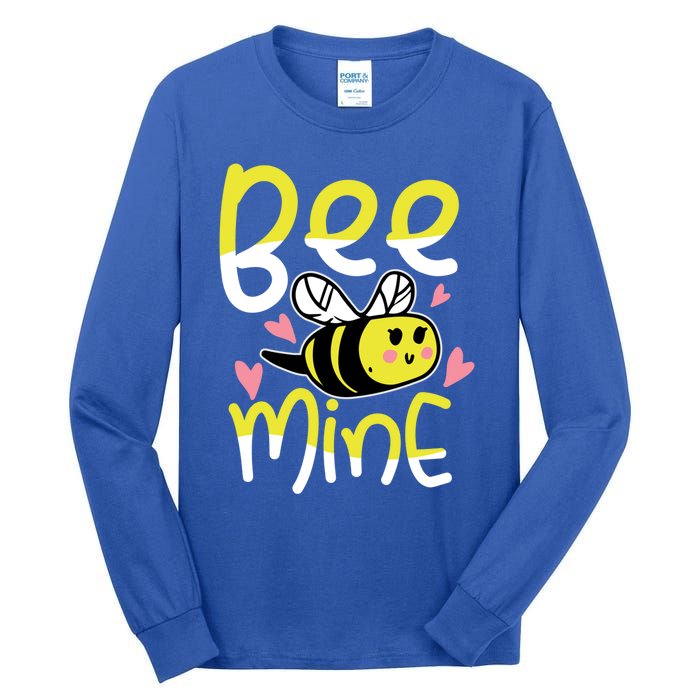 Valentine's Day Funny Gift Bee Mine Funny Gift Pun Honey Couple Rotic Funny Gift Tall Long Sleeve T-Shirt