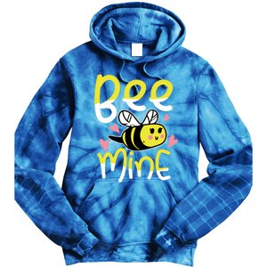 Valentine's Day Funny Gift Bee Mine Funny Gift Pun Honey Couple Rotic Funny Gift Tie Dye Hoodie