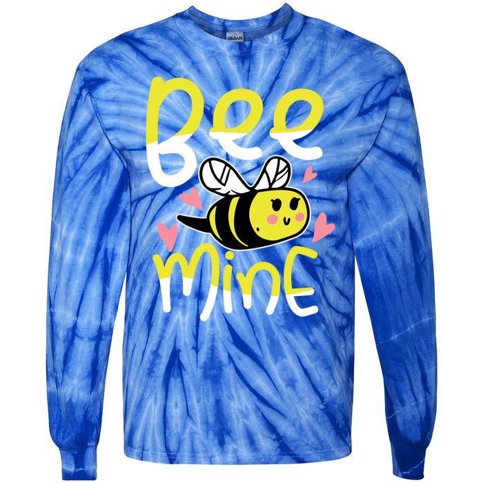 Valentine's Day Funny Gift Bee Mine Funny Gift Pun Honey Couple Rotic Funny Gift Tie-Dye Long Sleeve Shirt