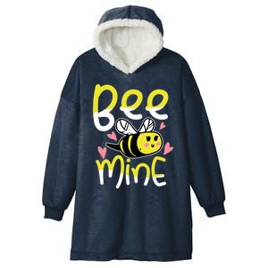 Valentine's Day Funny Gift Bee Mine Funny Gift Pun Honey Couple Rotic Funny Gift Hooded Wearable Blanket