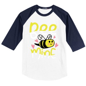 Valentine's Day Funny Gift Bee Mine Funny Gift Pun Honey Couple Rotic Funny Gift Baseball Sleeve Shirt