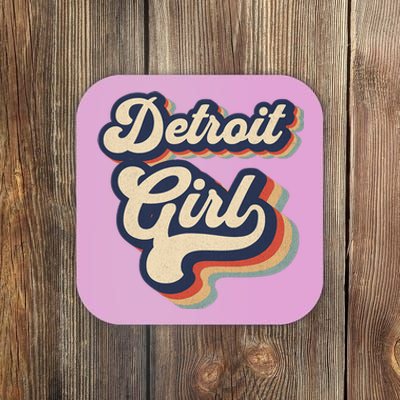 Vintage Design For From Detroit Michigan Coaster