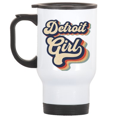 Vintage Design For From Detroit Michigan Stainless Steel Travel Mug