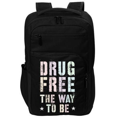 Vintage Drug Free The Way To Be Clean Fun Na Love Motivation Gift Impact Tech Backpack