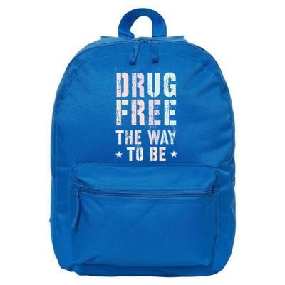 Vintage Drug Free The Way To Be Clean Fun Na Love Motivation Gift 16 in Basic Backpack