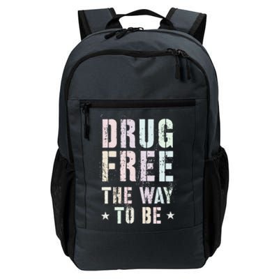 Vintage Drug Free The Way To Be Clean Fun Na Love Motivation Gift Daily Commute Backpack