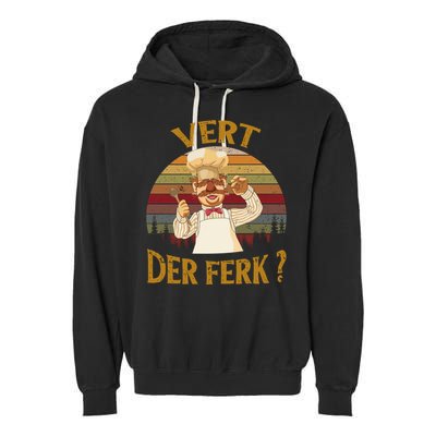 Vert Der Ferk Chef Shirt, Funny Swedish Sunset Vintage Garment-Dyed Fleece Hoodie