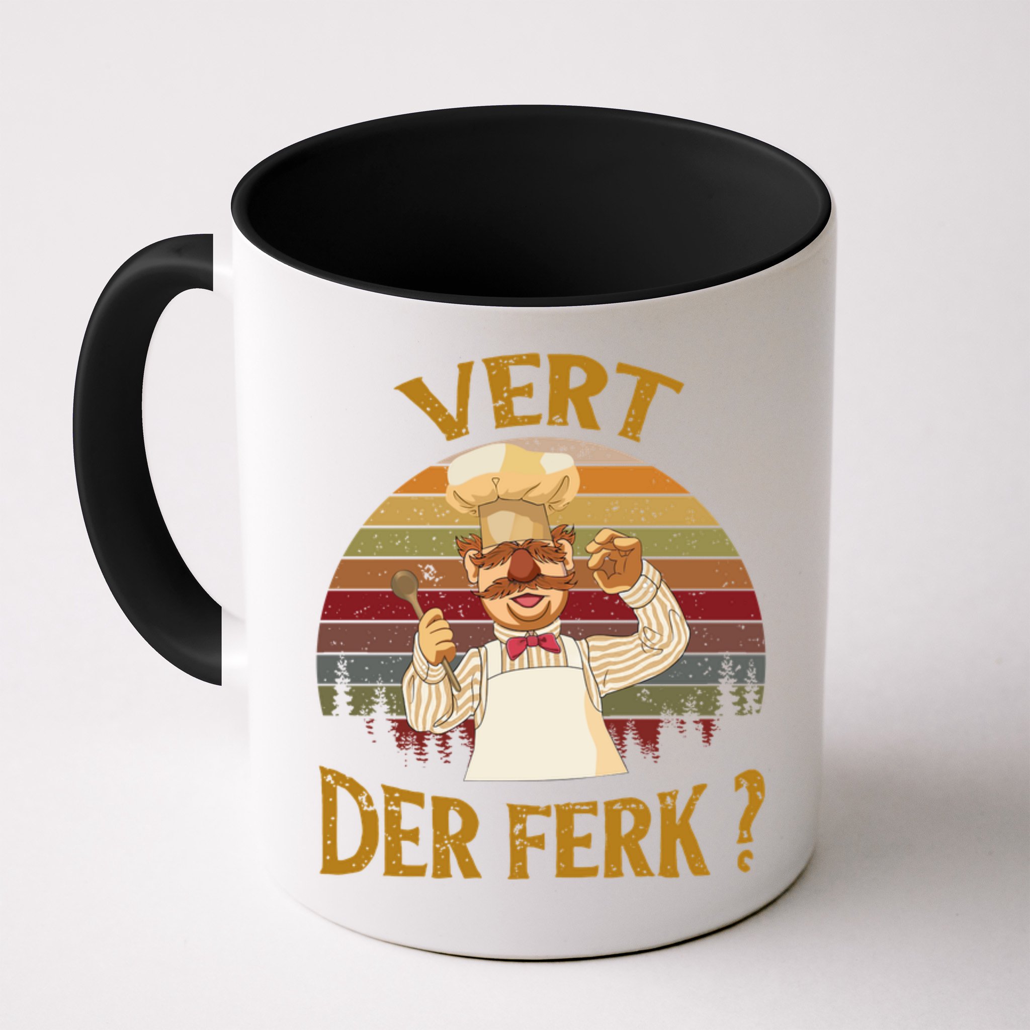 Vert Der Ferk Chef Shirt, Funny Swedish Sunset Vintage Mug