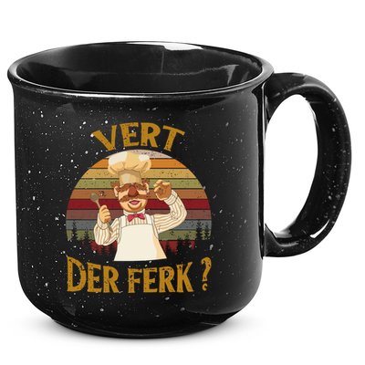 Vert Der Ferk Chef Shirt, Funny Swedish Sunset Vintage 15oz Campfire Ceramic Mug