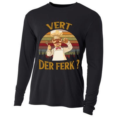 Vert Der Ferk Chef Shirt, Funny Swedish Sunset Vintage Cooling Performance Long Sleeve Crew