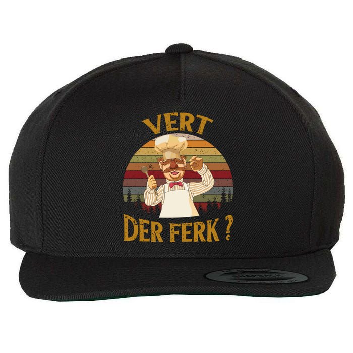 Vert Der Ferk Chef Shirt, Funny Swedish Sunset Vintage Wool Snapback Cap