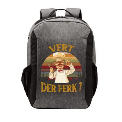 Vert Der Ferk Chef Shirt, Funny Swedish Sunset Vintage Vector Backpack