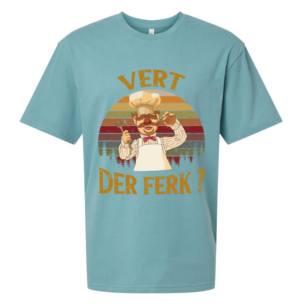 Vert Der Ferk Chef Shirt, Funny Swedish Sunset Vintage Sueded Cloud Jersey T-Shirt