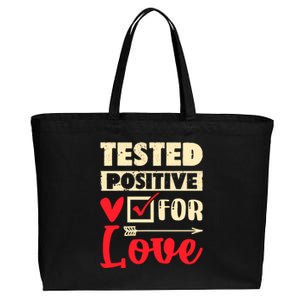 Valentine's Day For Couples Tested Positive For Love Pajama Gift Cotton Canvas Jumbo Tote