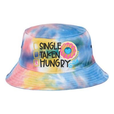 Valentine's Donut Funny Hungry Galentine's Day Cute Outfit Gift Tie Dye Newport Bucket Hat