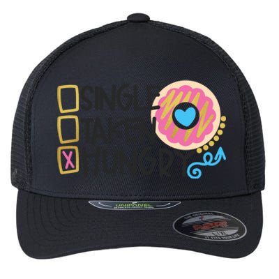 Valentine's Donut Funny Hungry Galentine's Day Cute Outfit Gift Flexfit Unipanel Trucker Cap