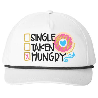 Valentine's Donut Funny Hungry Galentine's Day Cute Outfit Gift Snapback Five-Panel Rope Hat