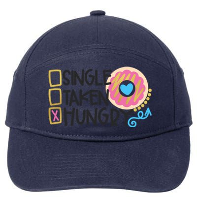 Valentine's Donut Funny Hungry Galentine's Day Cute Outfit Gift 7-Panel Snapback Hat