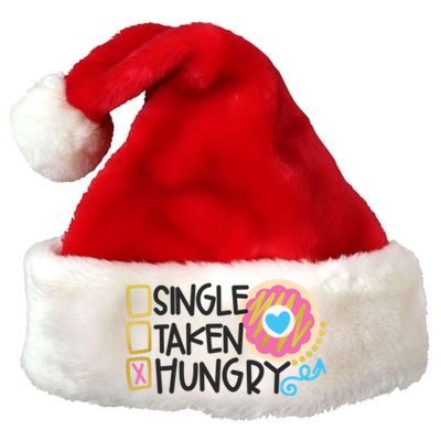 Valentine's Donut Funny Hungry Galentine's Day Cute Outfit Gift Premium Christmas Santa Hat