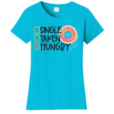 Valentine's Donut Funny Hungry Galentine's Day Cute Outfit Gift Women's T-Shirt