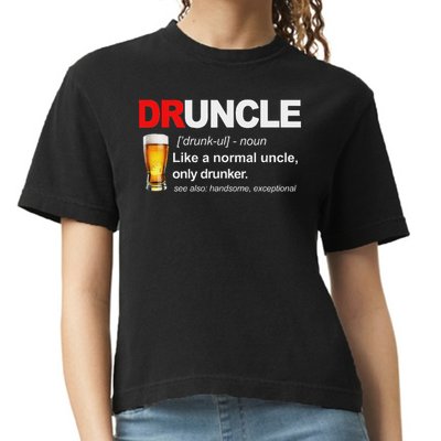 Vintage Druncle Funkle Beer Funny For Drunk Uncle Comfort Colors Boxy T-Shirt