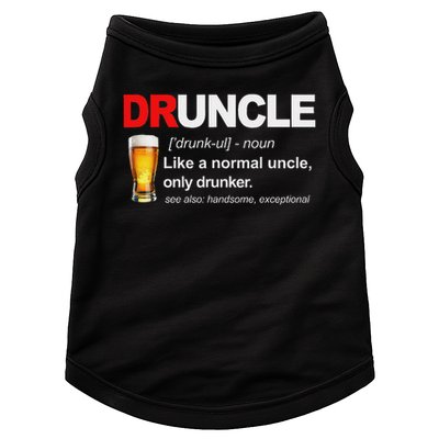 Vintage Druncle Funkle Beer Funny For Drunk Uncle Doggie Tank