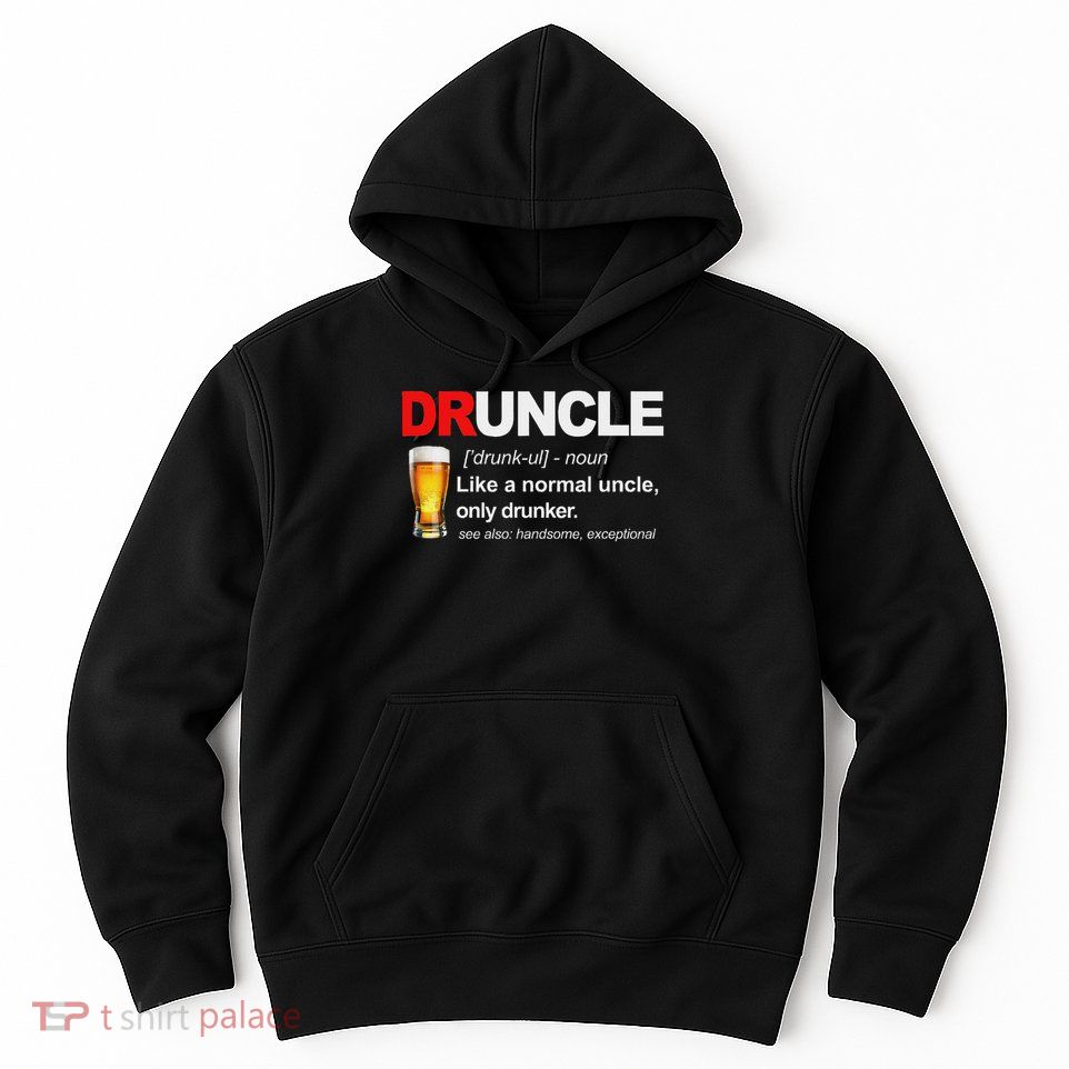Vintage Druncle Funkle Beer Funny For Drunk Uncle Hoodie