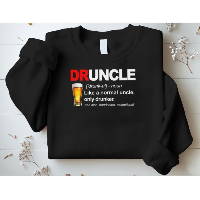 Vintage Druncle Funkle Beer Funny For Drunk Uncle Sweatshirt