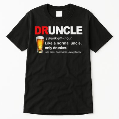 Vintage Druncle Funkle Beer Funny For Drunk Uncle Tall T-Shirt
