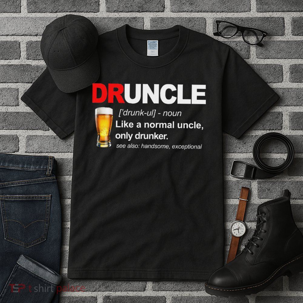Vintage Druncle Funkle Beer Funny For Drunk Uncle Tall T-Shirt