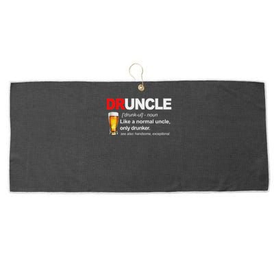 Vintage Druncle Funkle Beer Funny For Drunk Uncle Large Microfiber Waffle Golf Towel