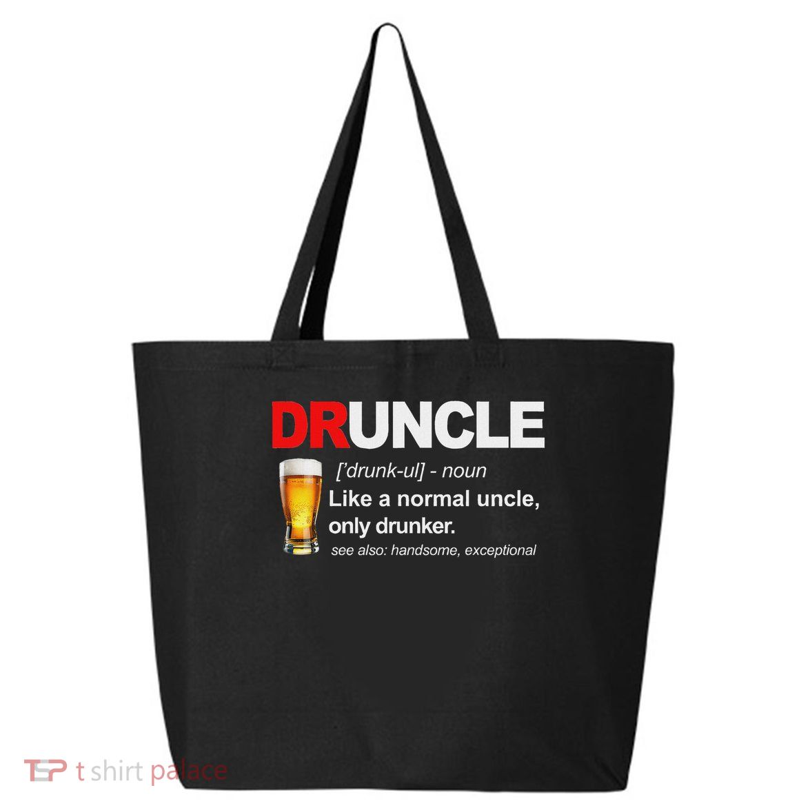 Vintage Druncle Funkle Beer Funny For Drunk Uncle 25L Jumbo Tote