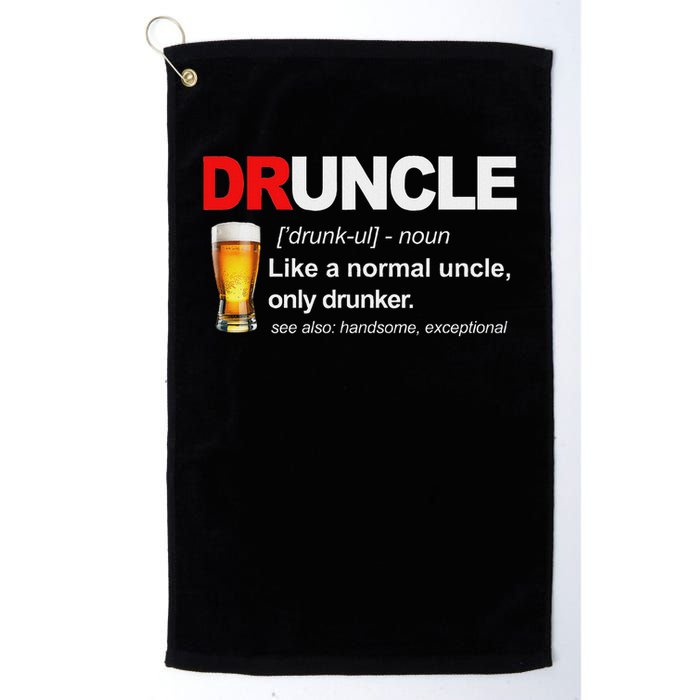 Vintage Druncle Funkle Beer Funny For Drunk Uncle Golf Towel