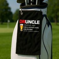 Vintage Druncle Funkle Beer Funny For Drunk Uncle Golf Towel