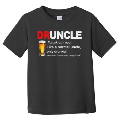 Vintage Druncle Funkle Beer Funny For Drunk Uncle Toddler T-Shirt