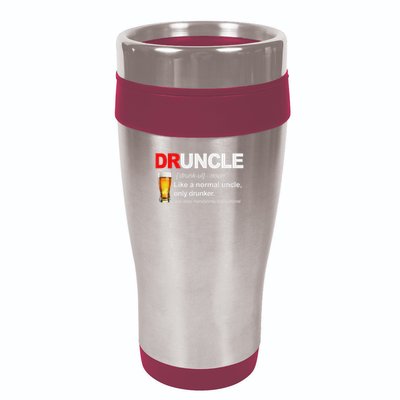 Vintage Druncle Funkle Beer Funny For Drunk Uncle 16oz Travel Tumbler