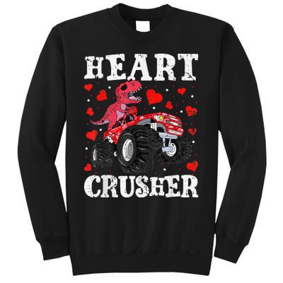 Valentines Day Funny Dinosaur Monster Truck 100 day Sweatshirt